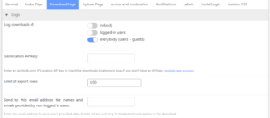Download Page - Logs