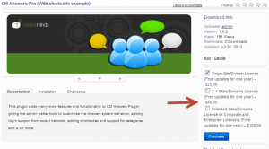 Shortcode of the CM Download Manager WordPress Pl